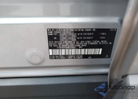 2019 Toyota Rav4 Le from USA, damaged, VIN 2T3G1RFV5KW015949